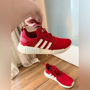 Adidas NMD R1 Red Boost Sneakers Mens Size 10